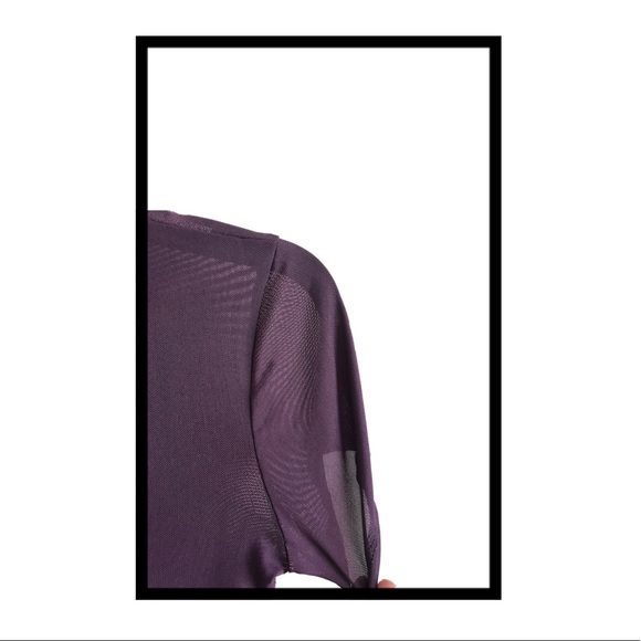 Maroon mesh tee bodysuit - Picture 3 of 4